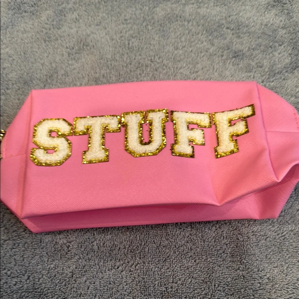 Pastel Lettered Makeup Bag - Pink, Lavender, Cream, Blue, Rose
